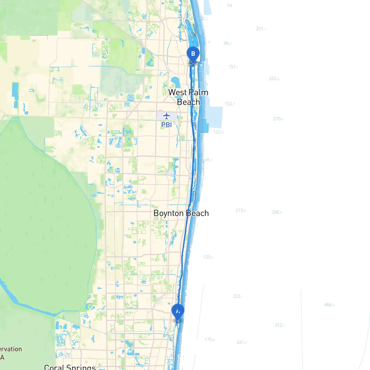Boca Raton to Palm Beach