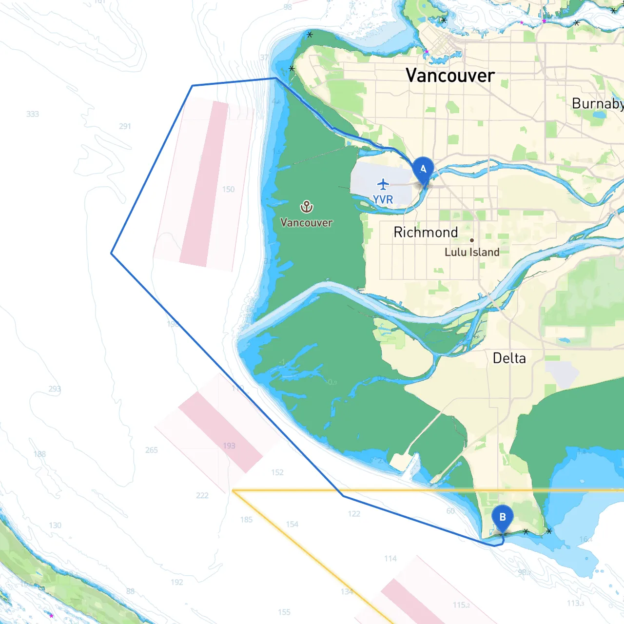 Richmond to Point Roberts