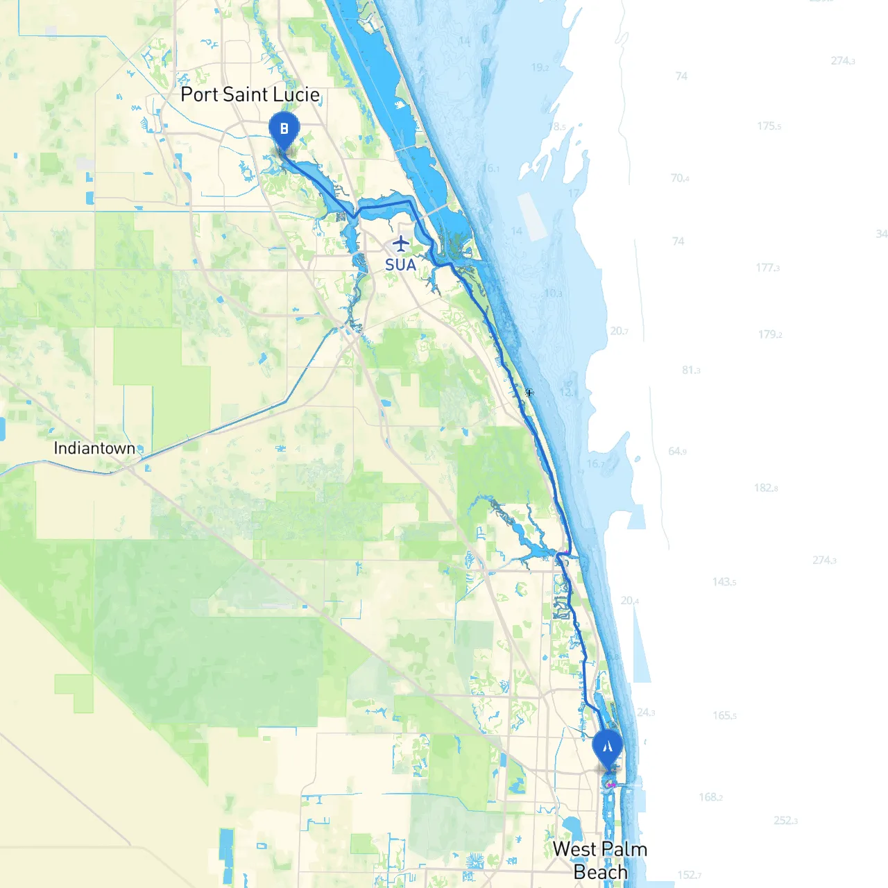 Riviera Beach to Port Saint Lucie