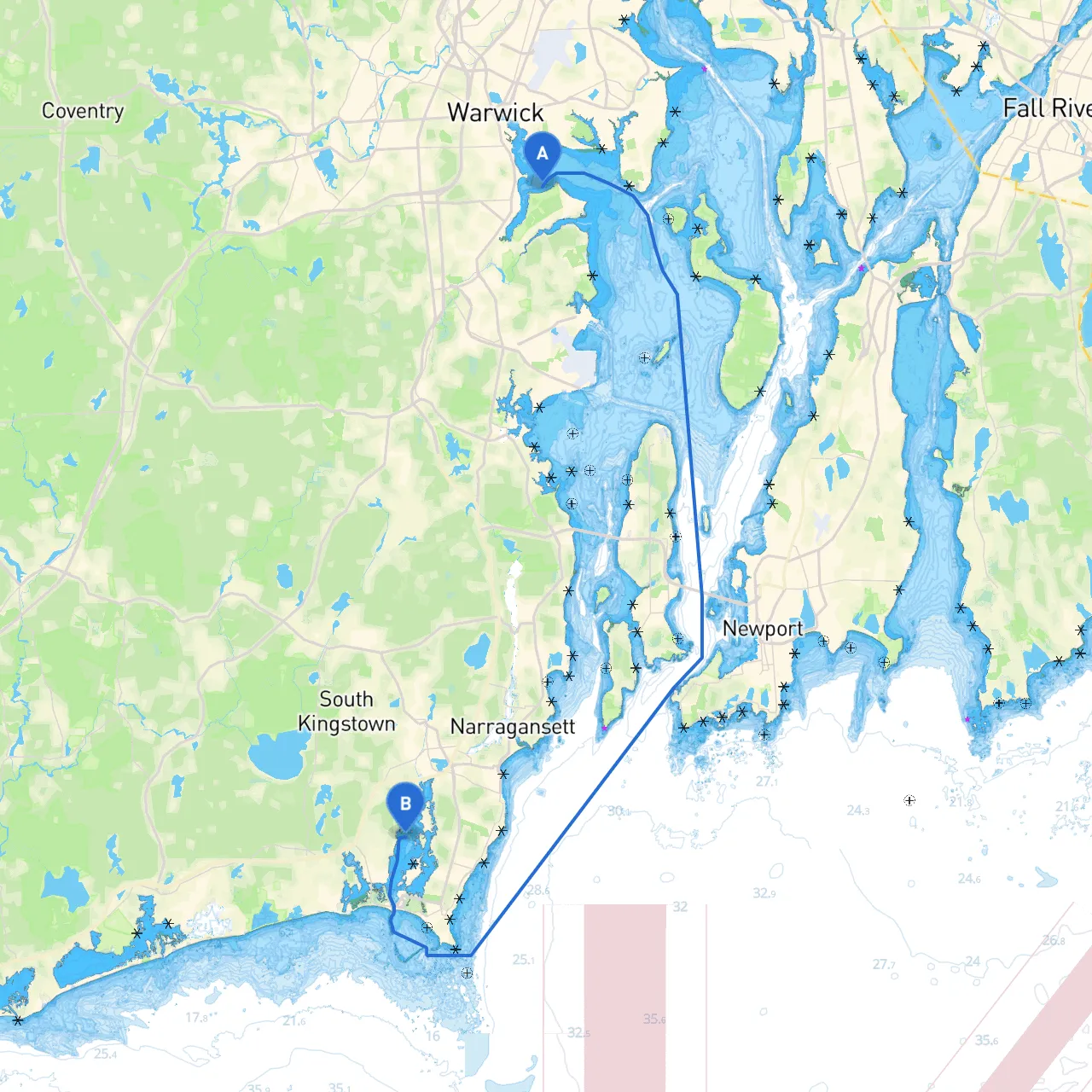 Warwick to South Kingstown