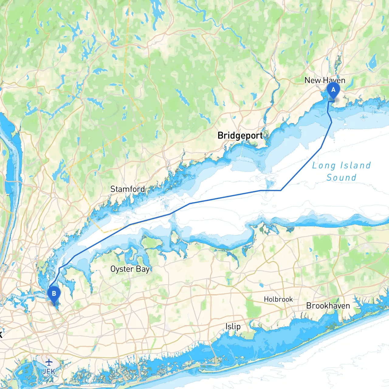 New Haven to Bayside