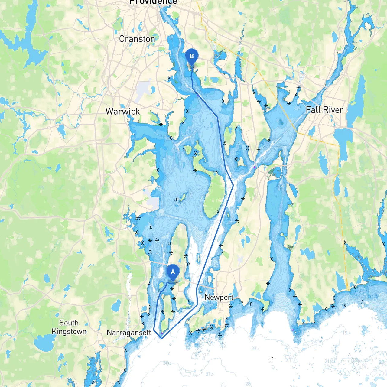 Jamestown to East Providence