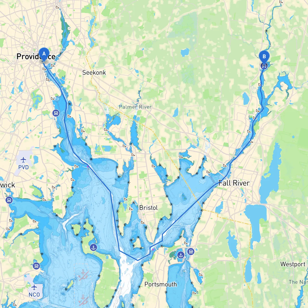 Providence to Dighton