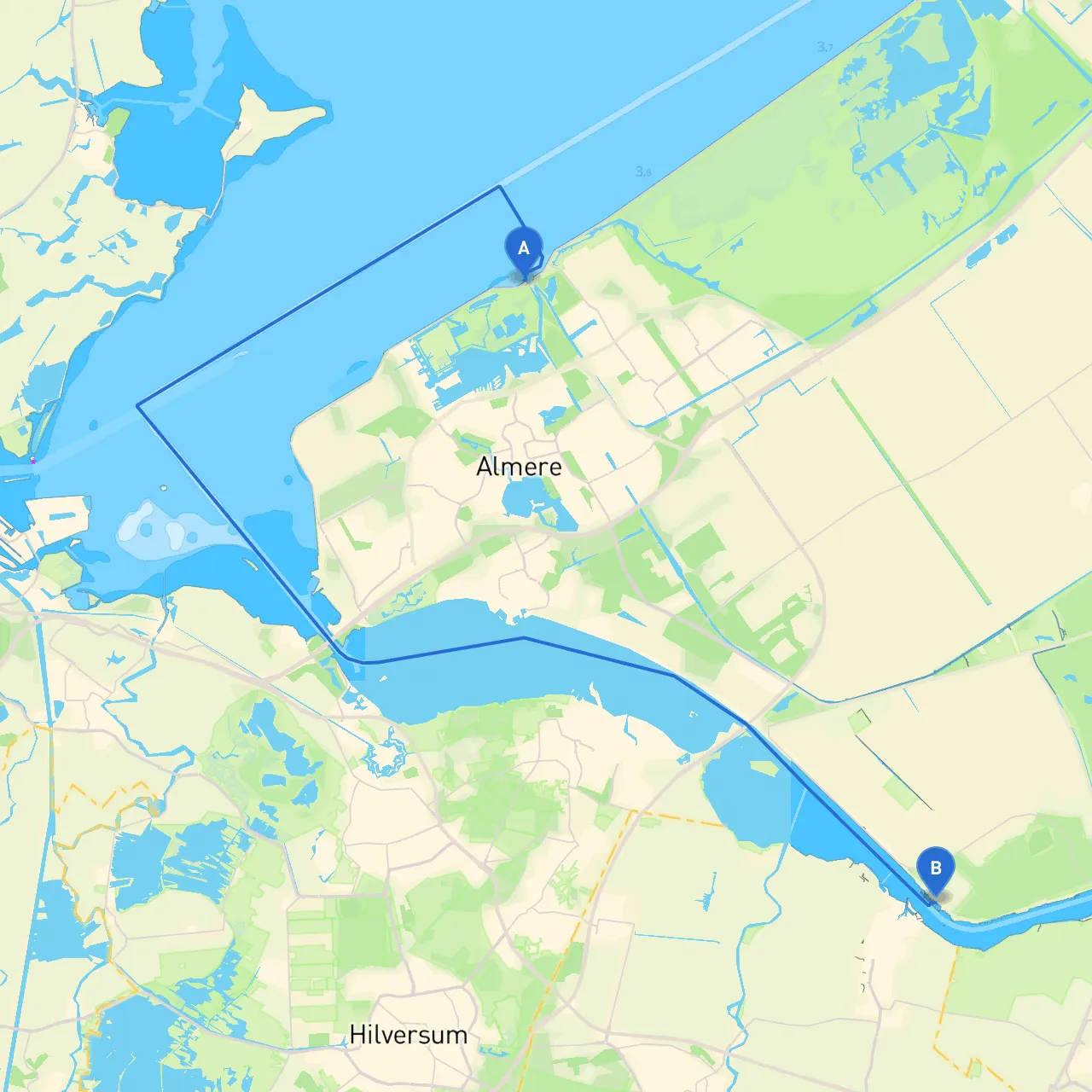Almere to Zeewolde