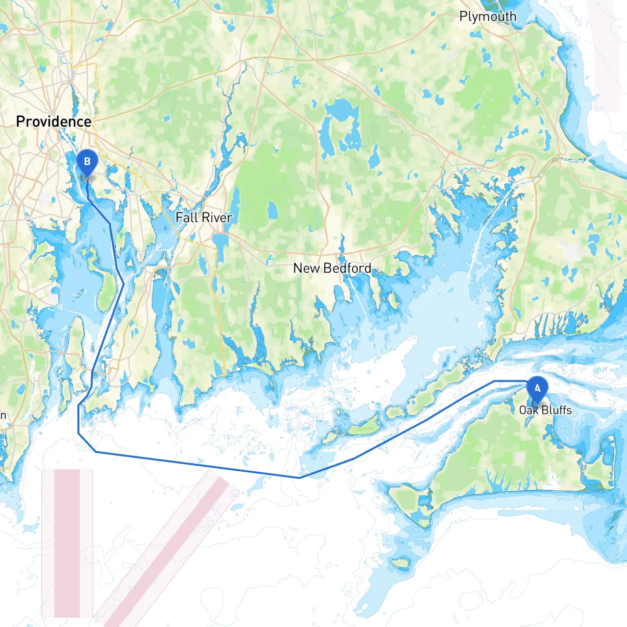 Oak Bluffs to East Providence
