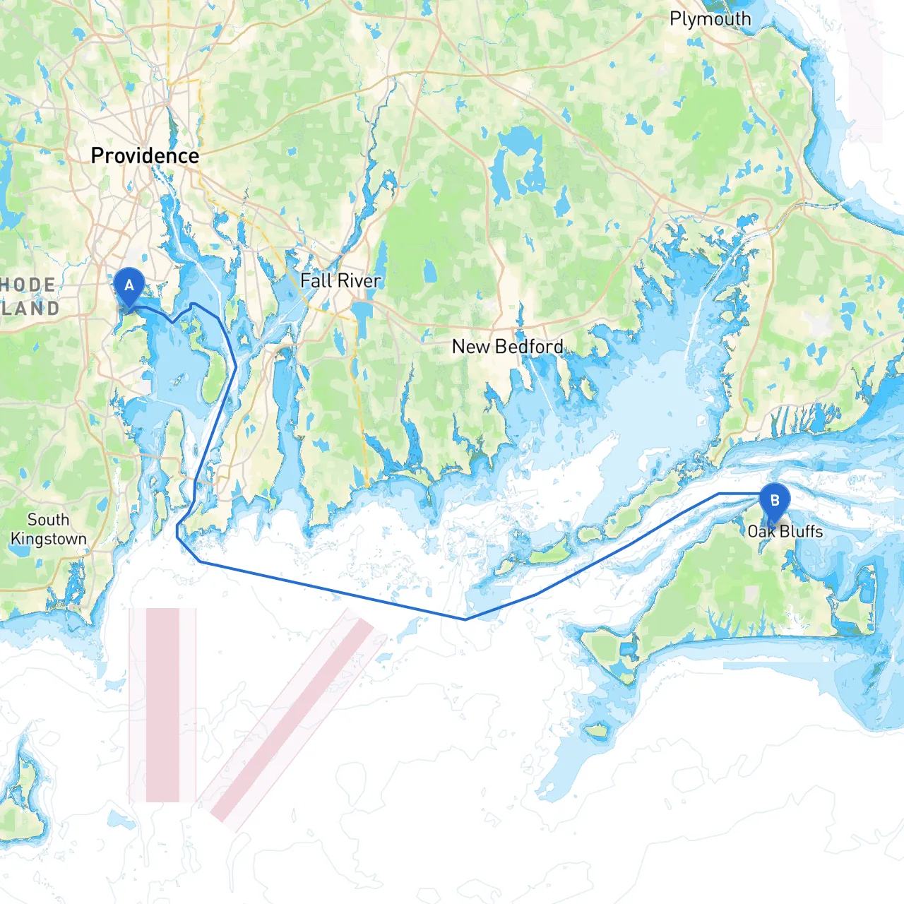 Warwick to Oak Bluffs