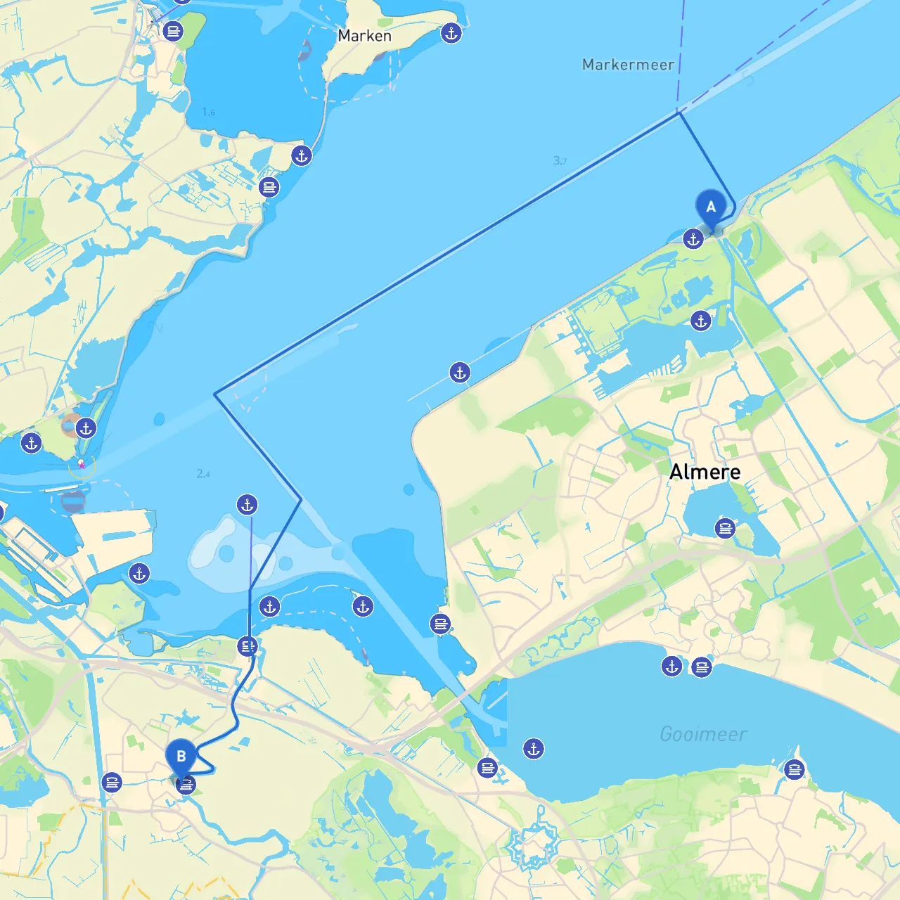 Almere to Weesp