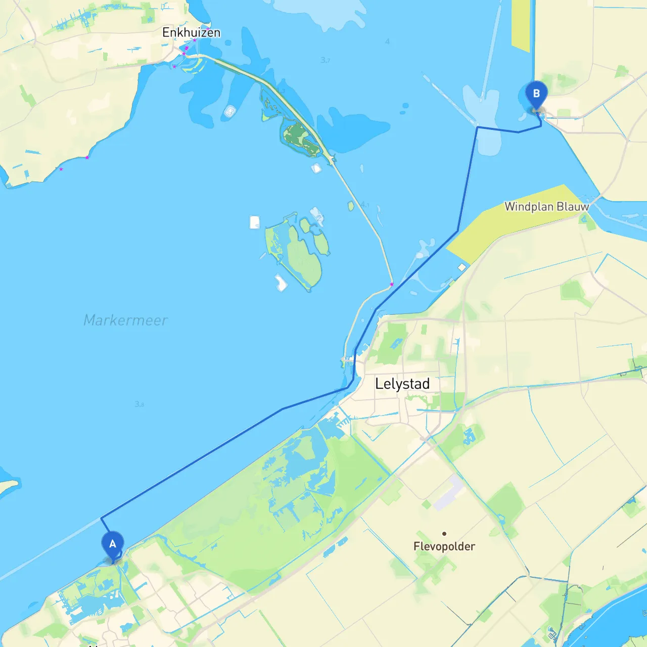 Almere to Urk