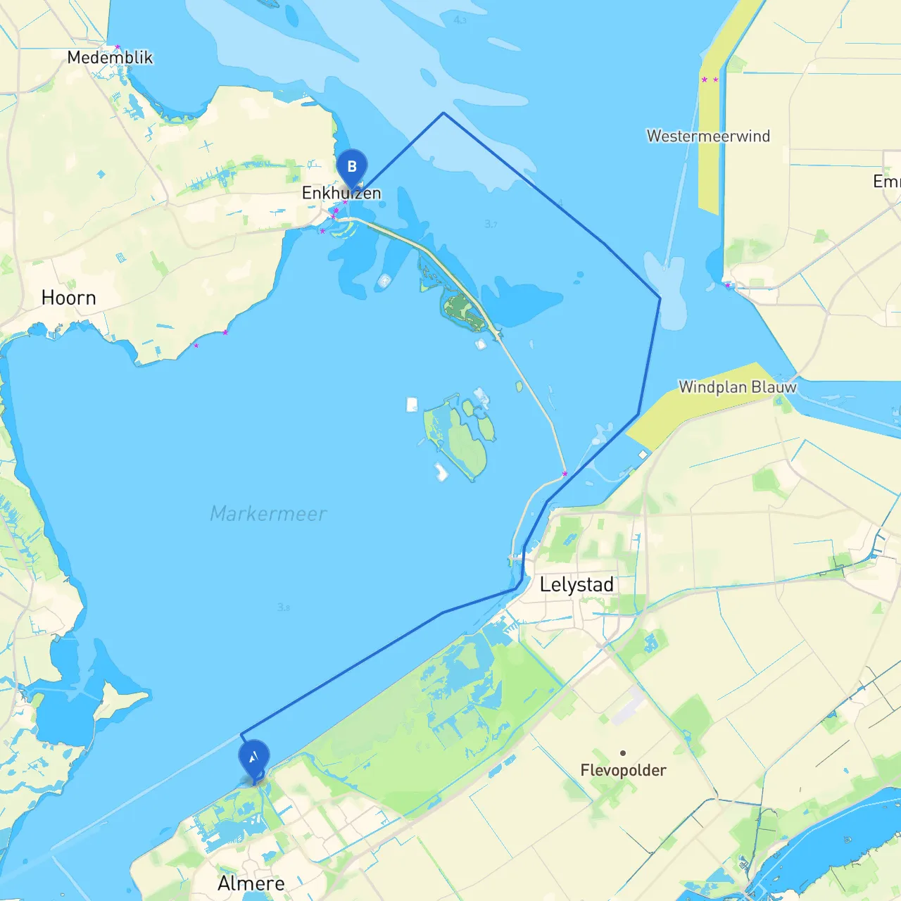 Almere to Enkhuizen