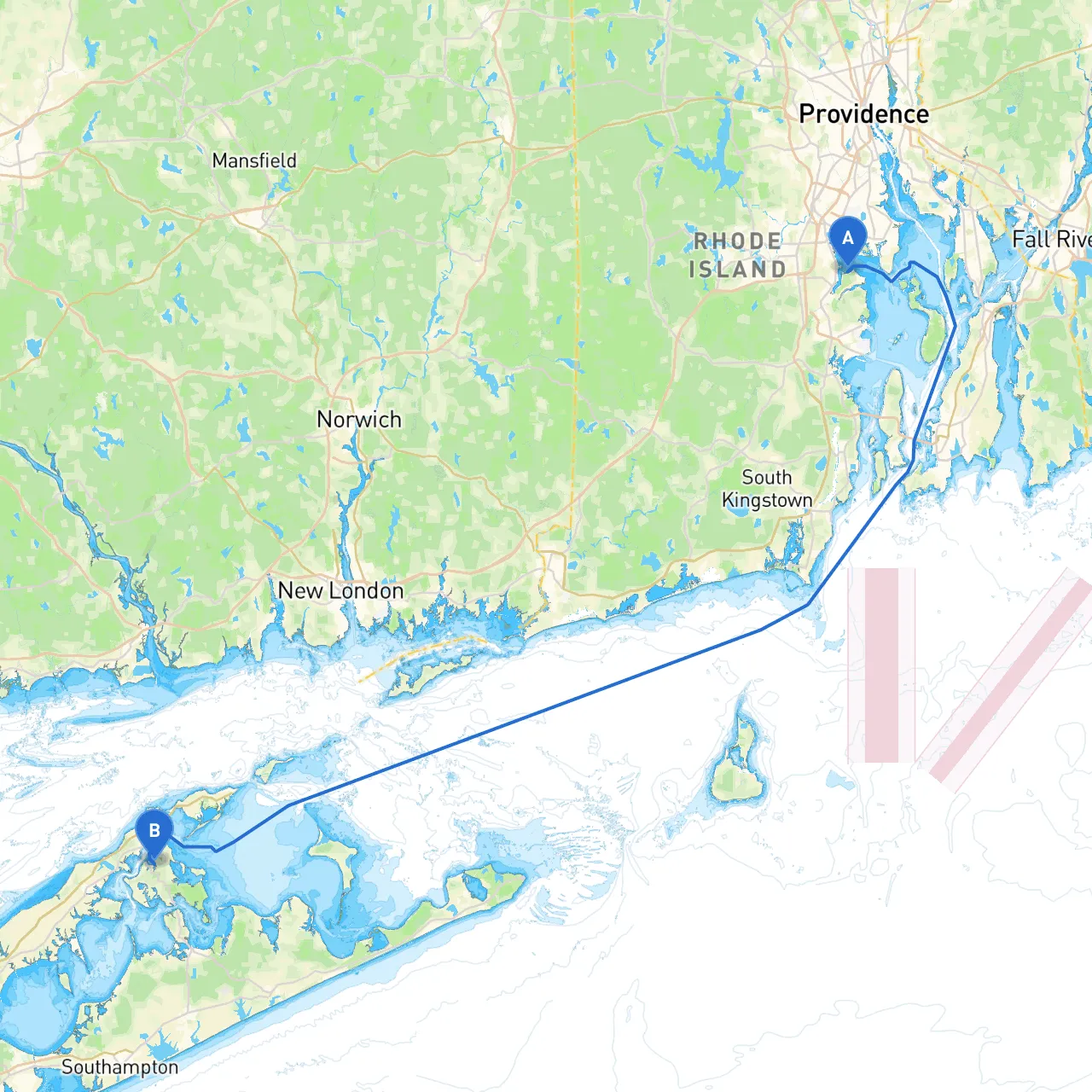 Warwick to Shelter Island Heights