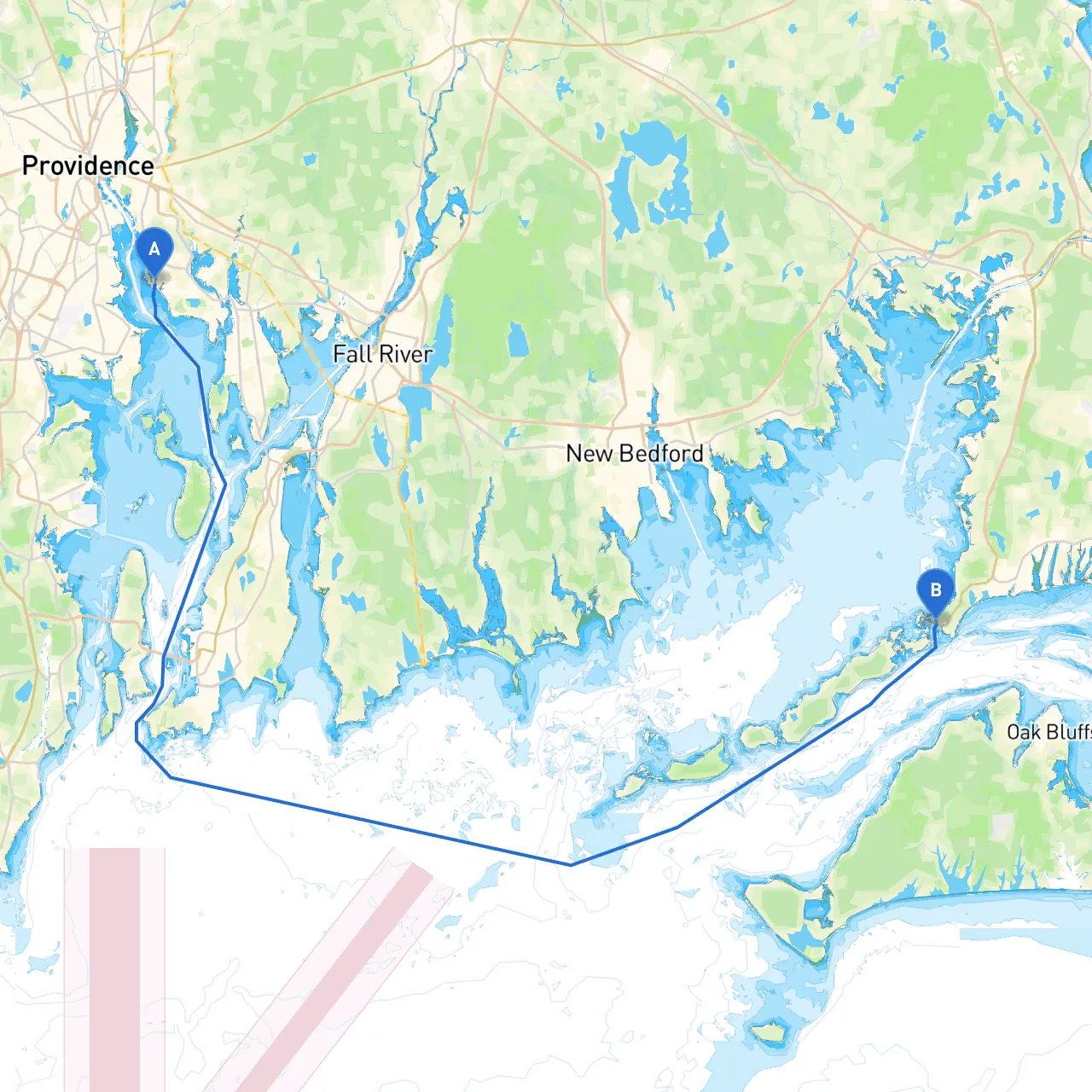 East Providence to Woods Hole