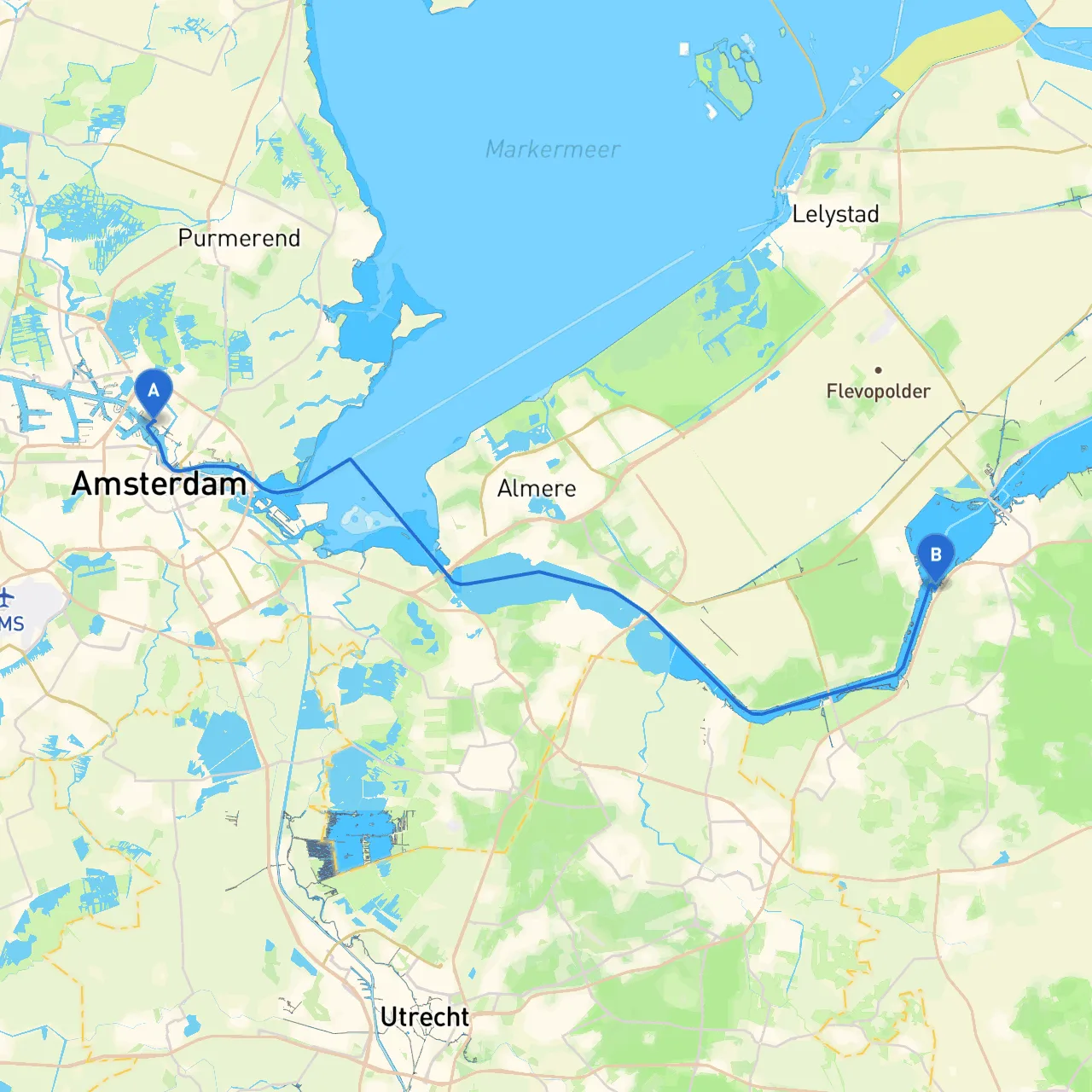 Amsterdam to Ermelo