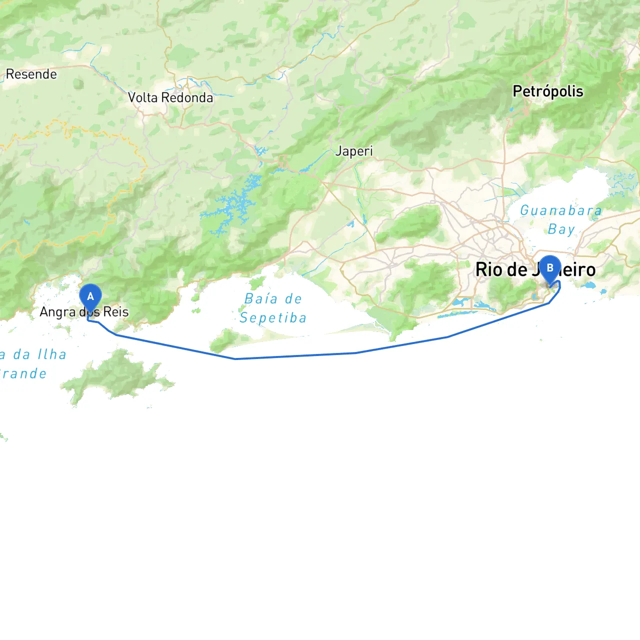 Angra Dos Reis to Rio de Janeiro