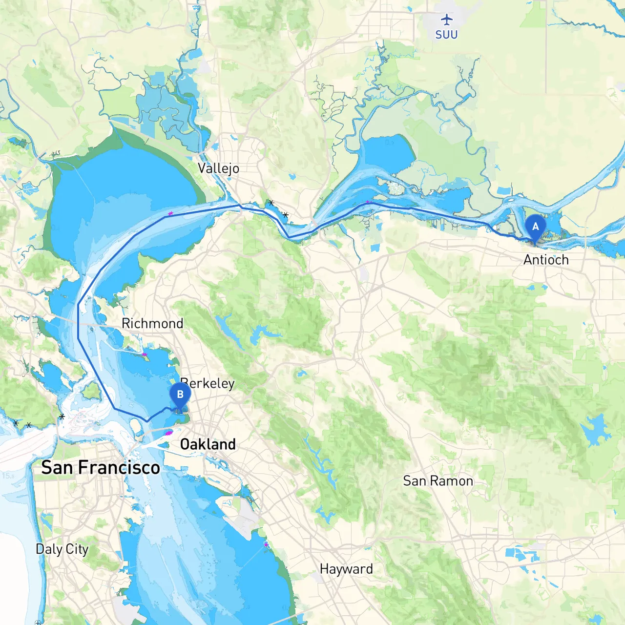 Antioch to Emeryville