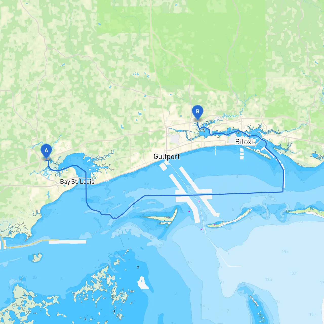 Bay St. Louis to Gulfport