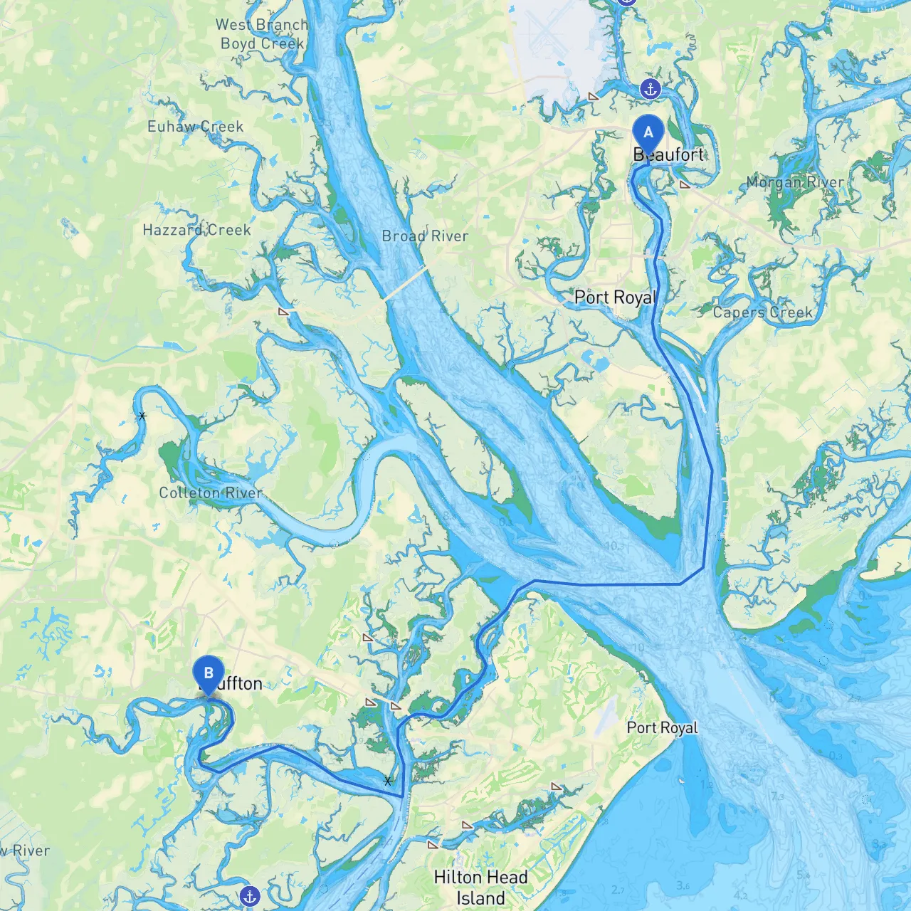 Beaufort to Bluffton