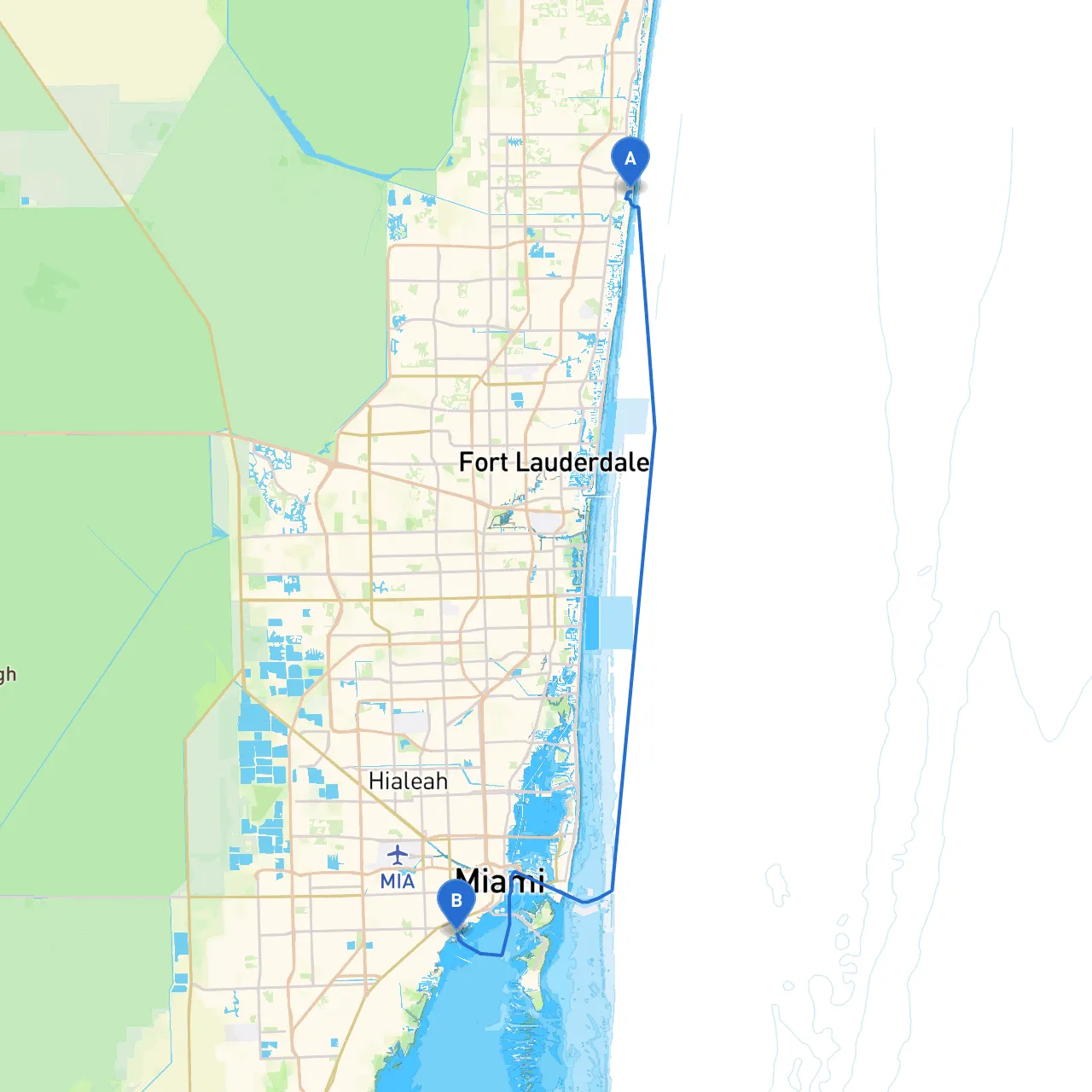 Boca Raton to Coconut Grove