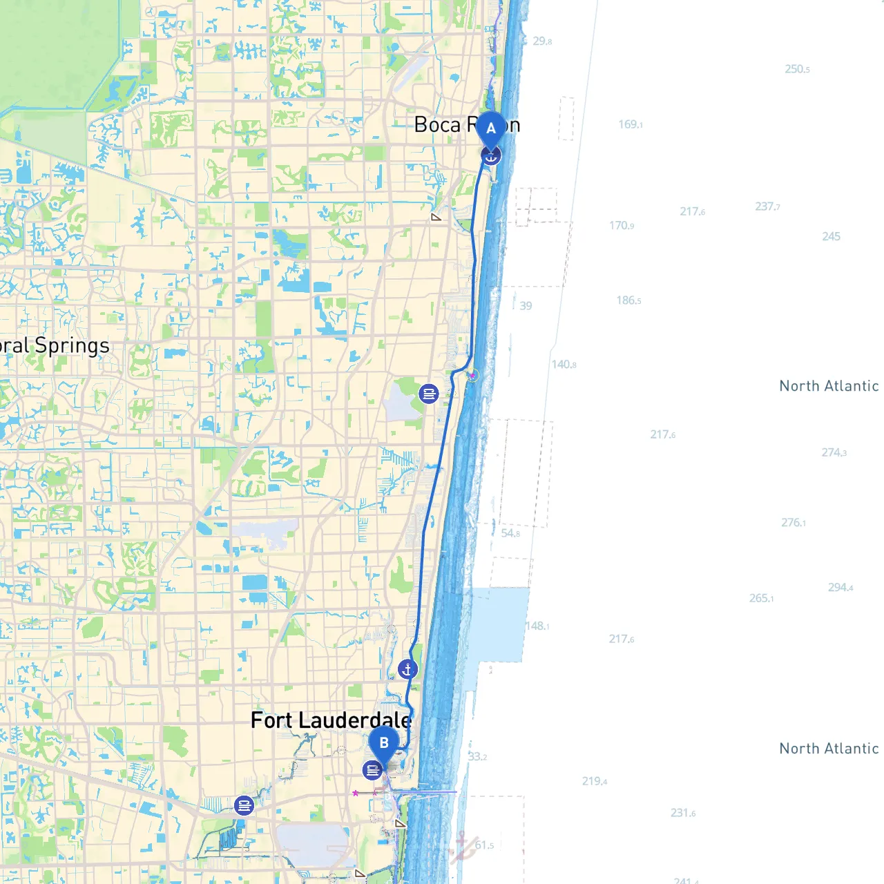 Boca Raton to Ft. Lauderdale