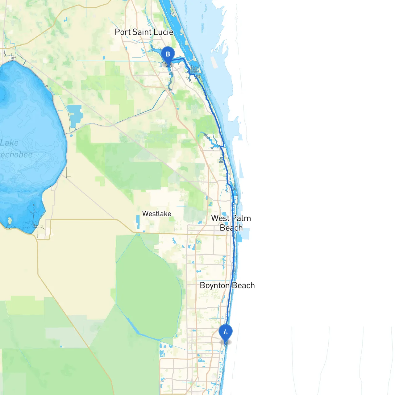 Boca Raton to Palm City