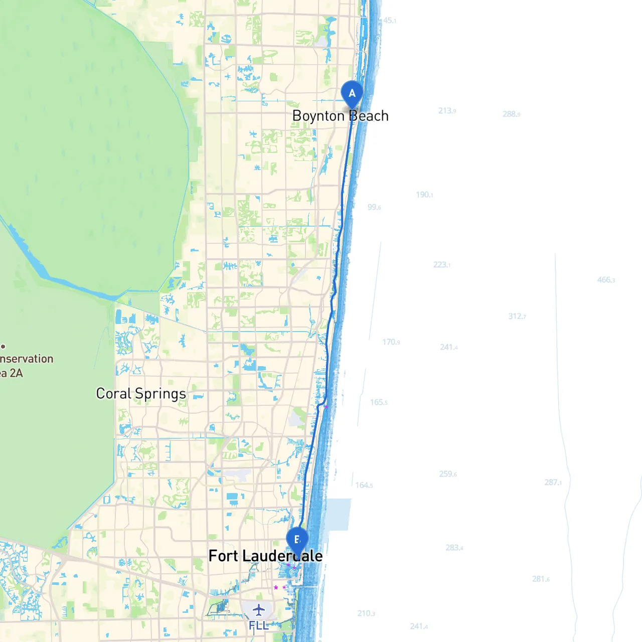 Boynton Beach to Ft Lauderdale