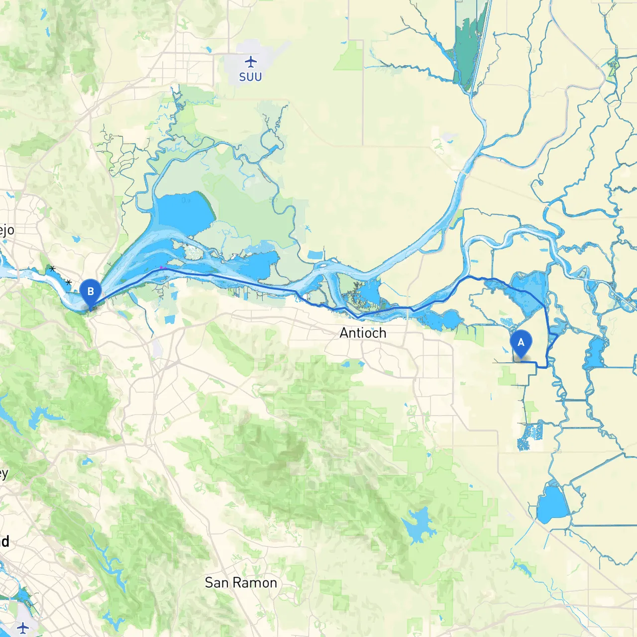 Brentwood to Martinez