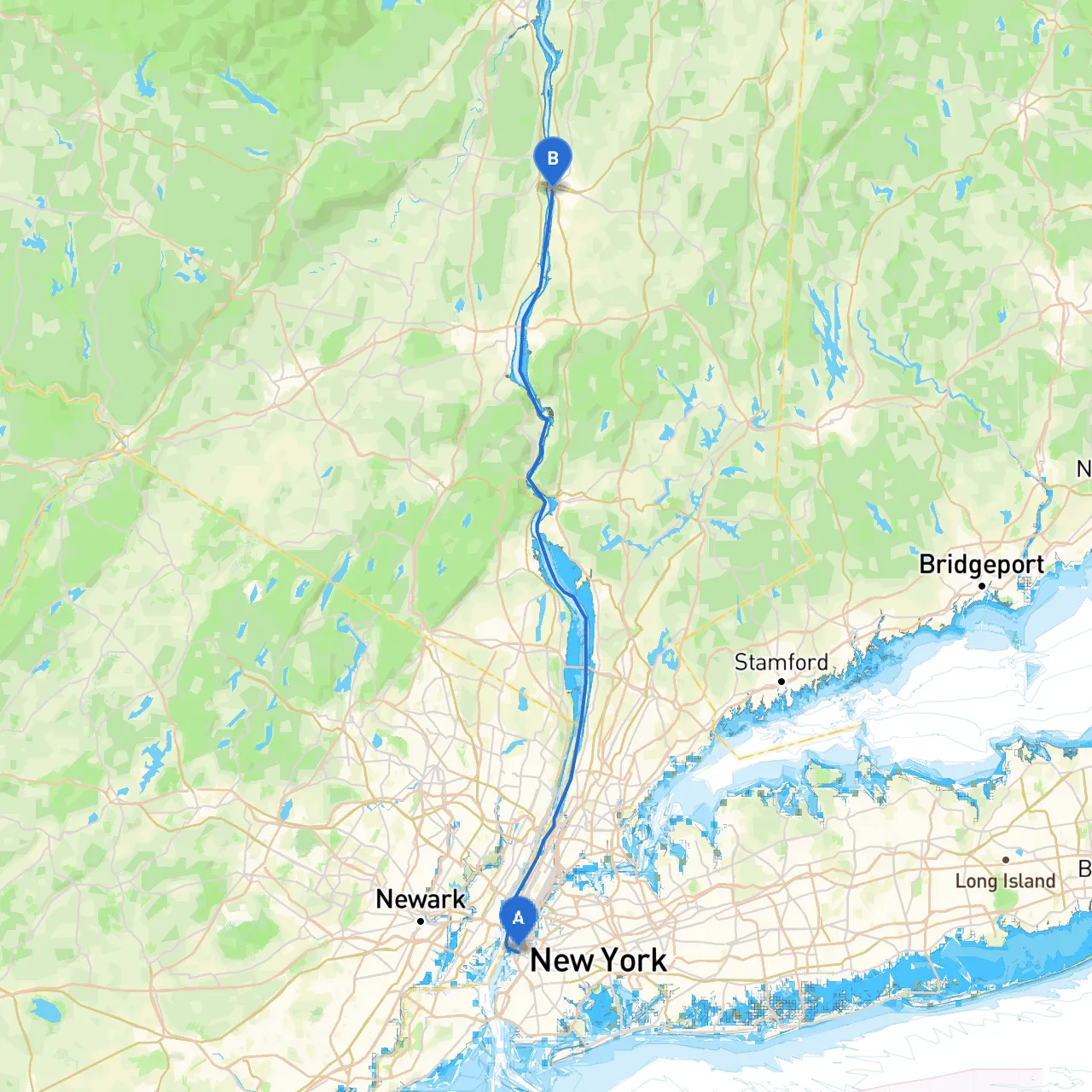 Brooklyn to Poughkeepsie