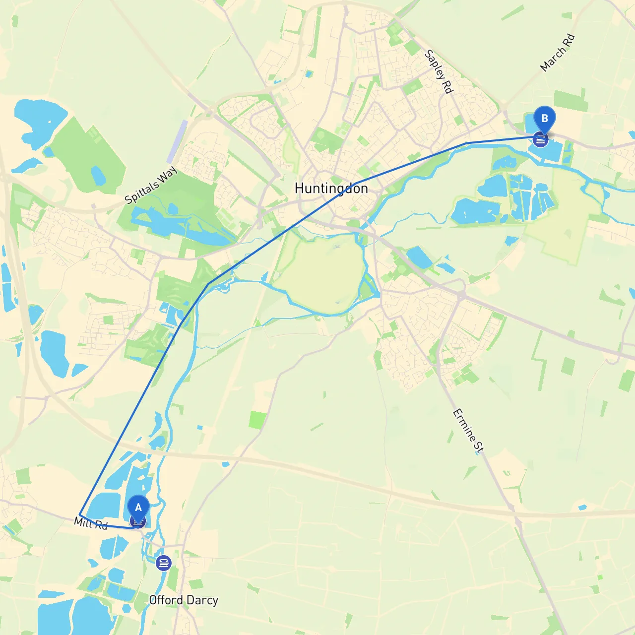 Buckden to Huntingdon