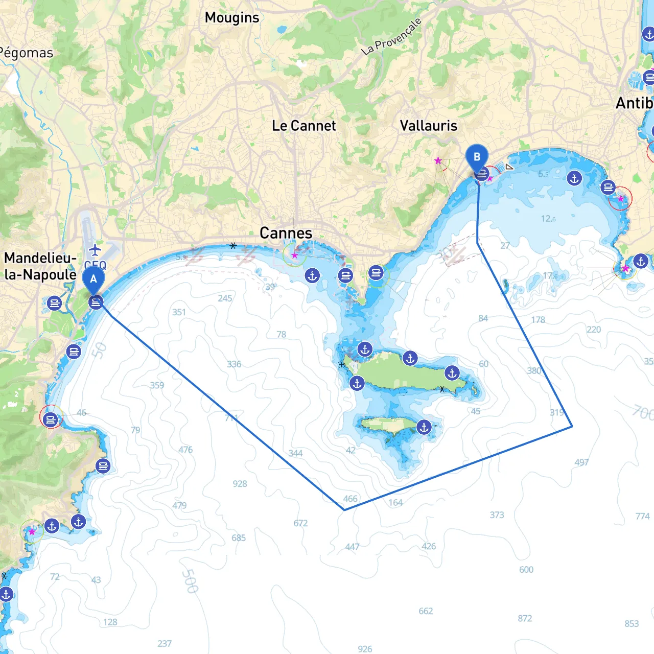 Cannes to Golfe Juan