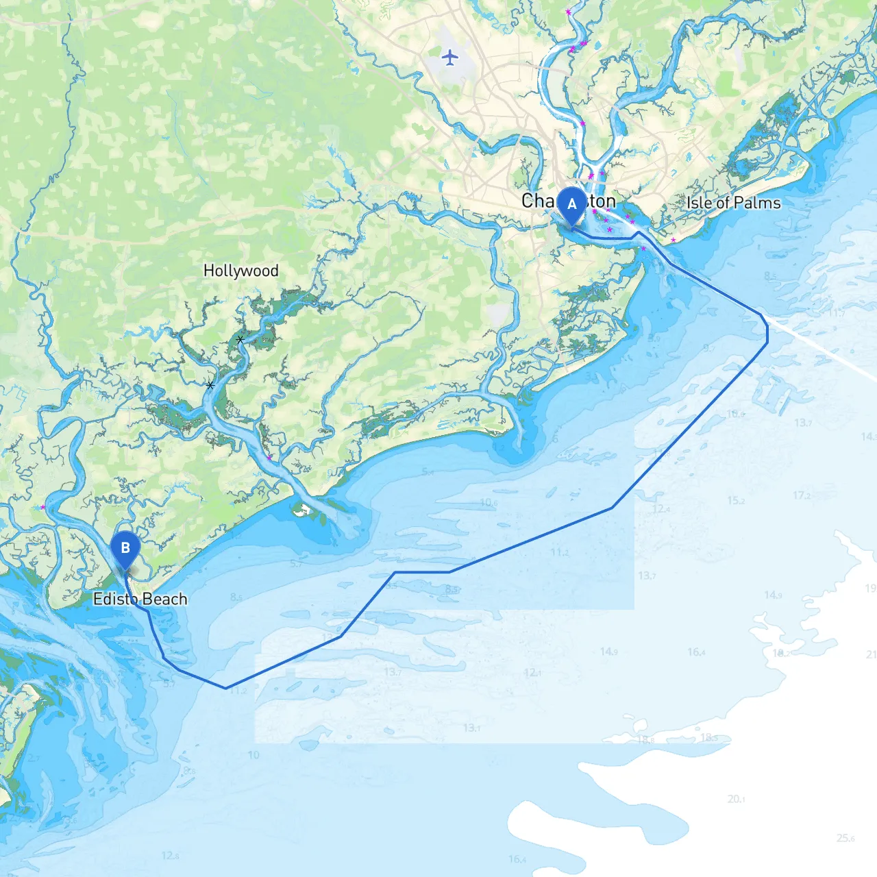 Charleston to Edisto Beach