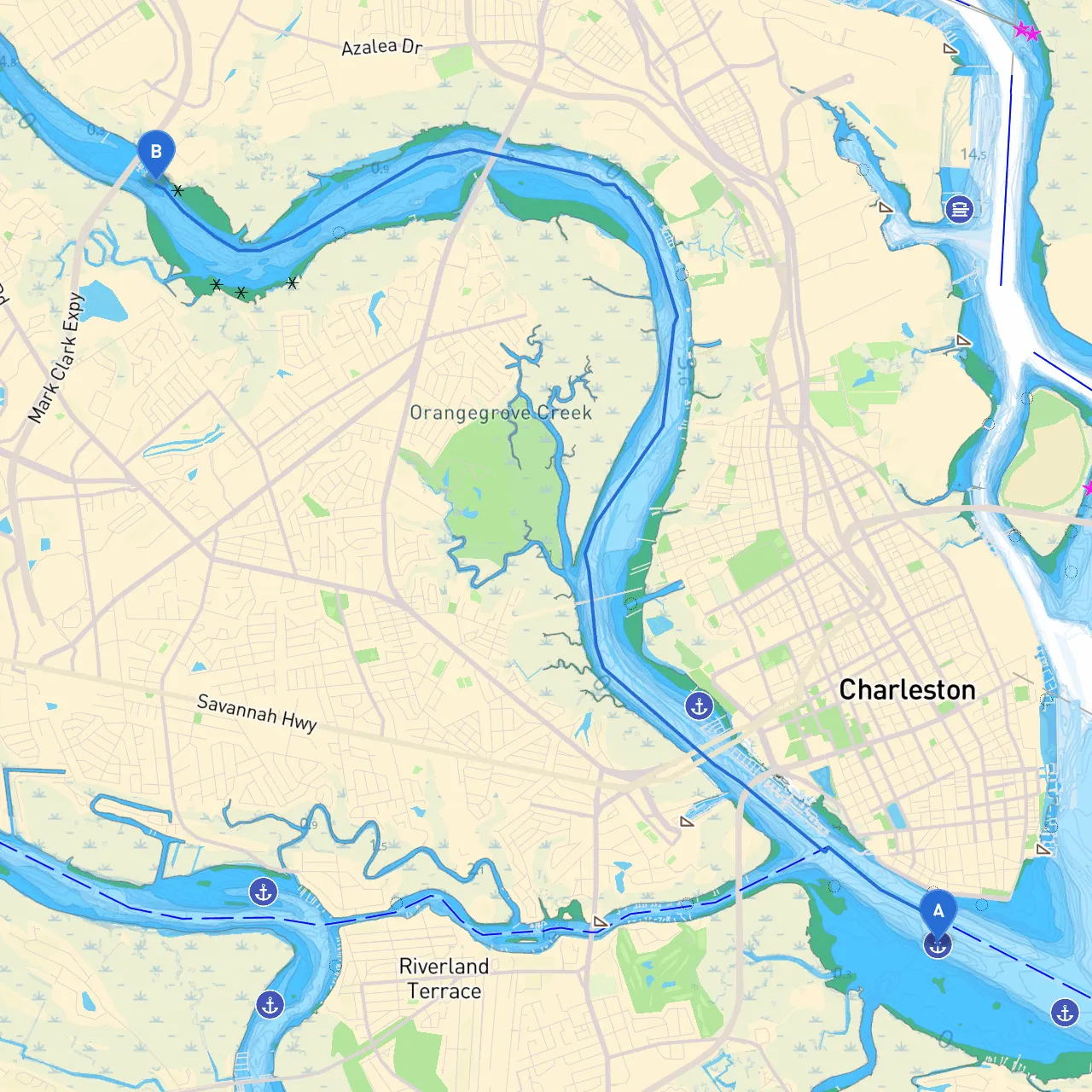 Charleston to North Charleston