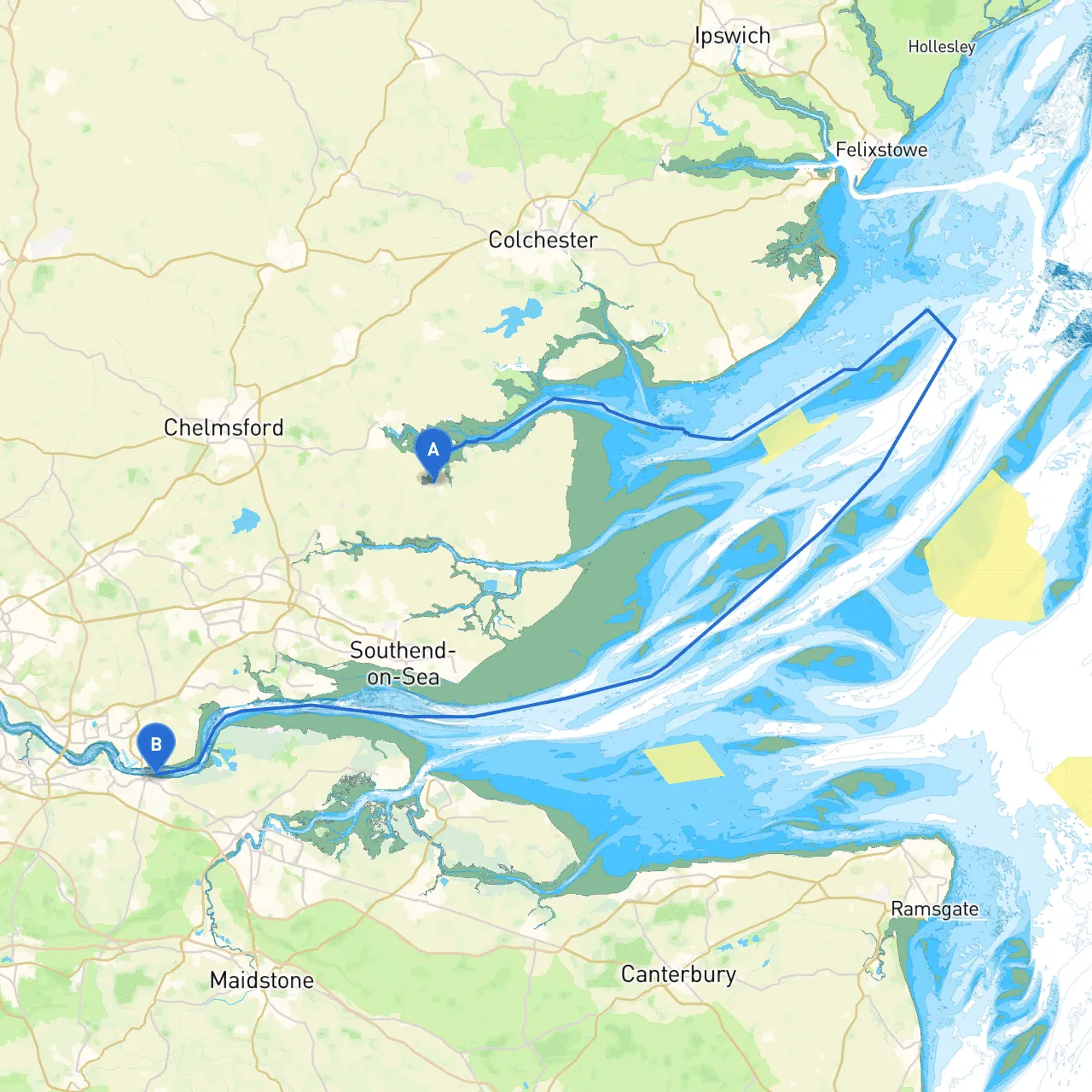 Chelmsford to Gravesend