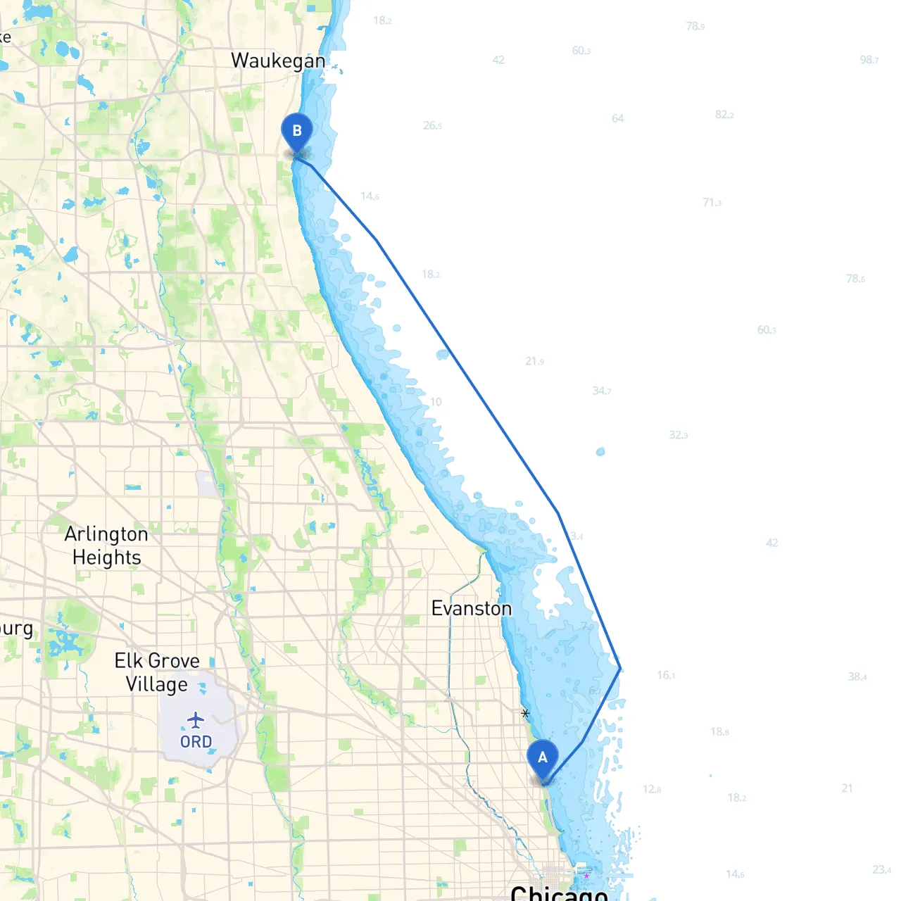 Chicago to North Chicago