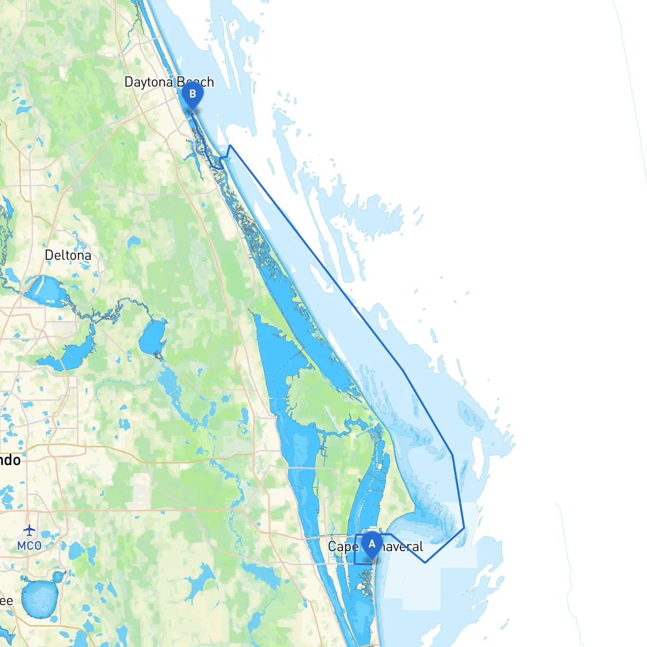 Cocoa Beach to Port Orange