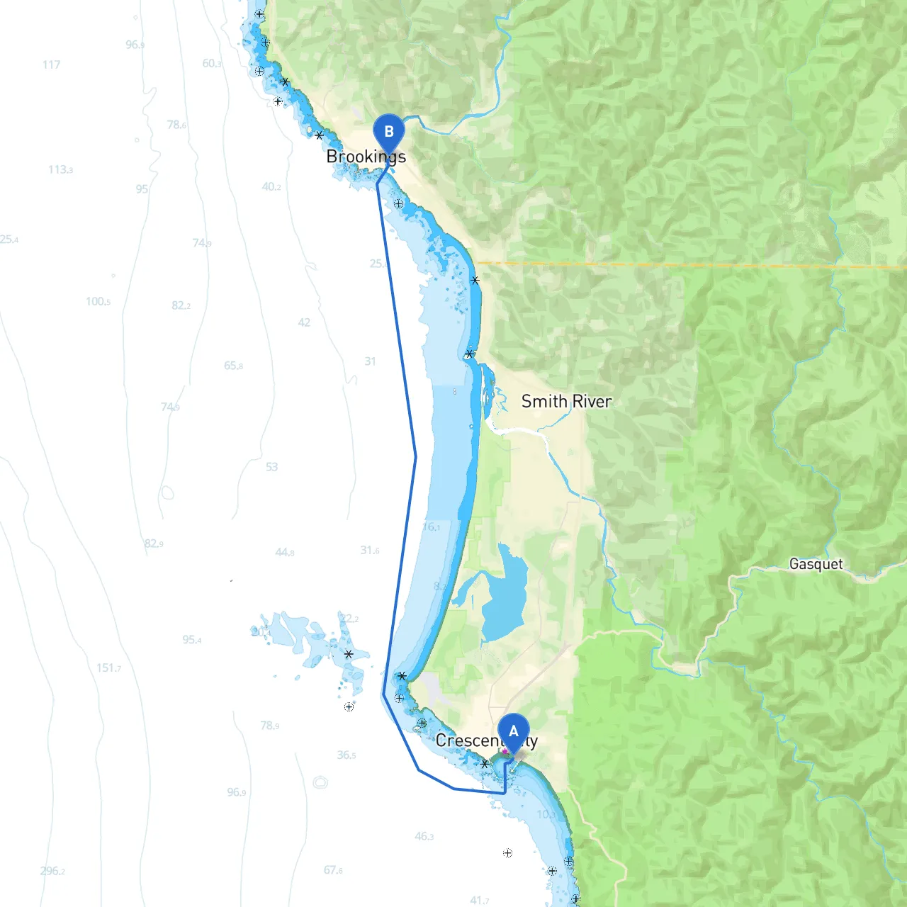 Crescent City to Brookings