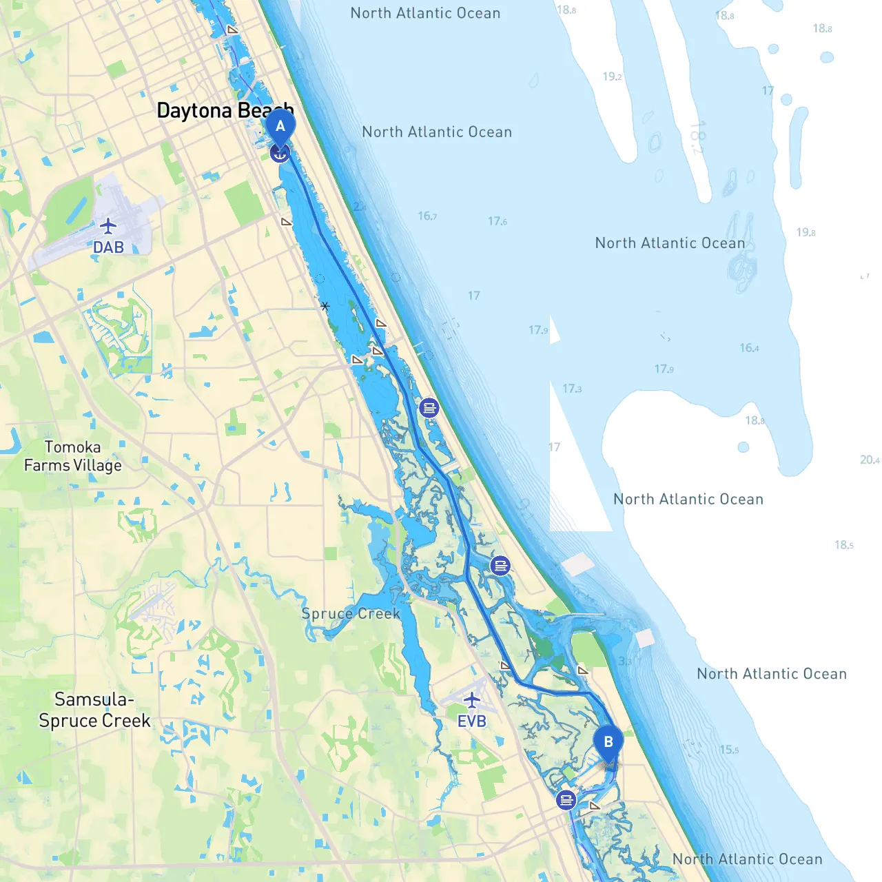 Daytona Beach to New Smyrna Beach