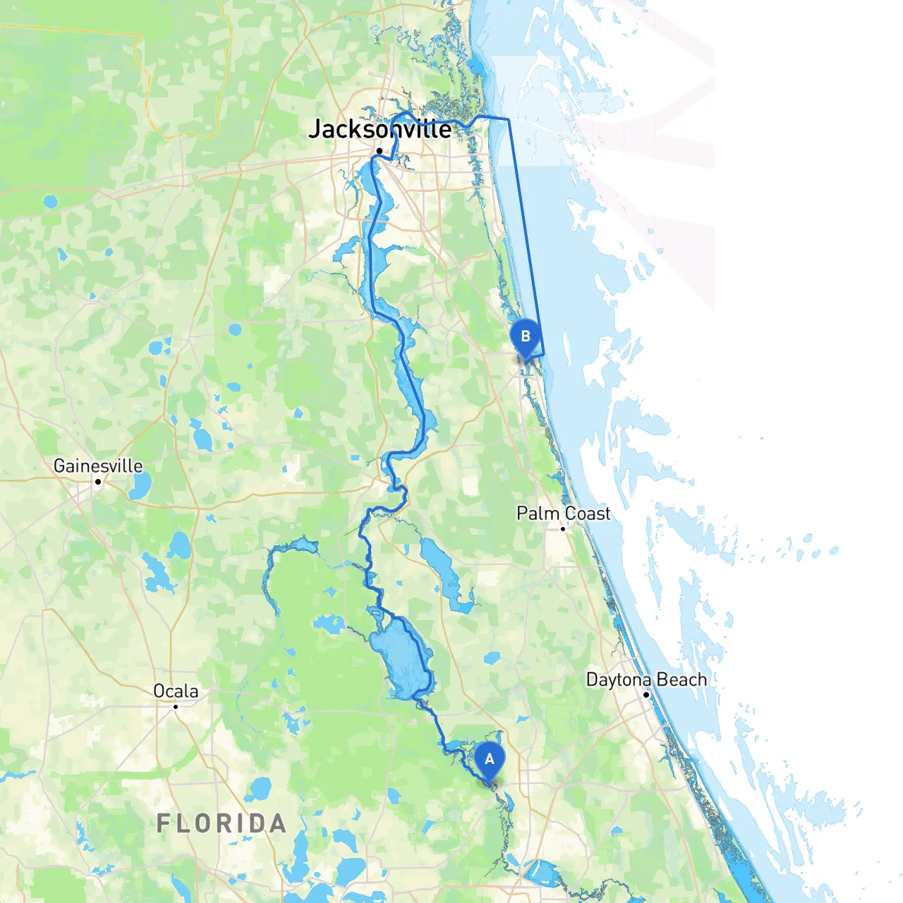 DeLand to St Augustine