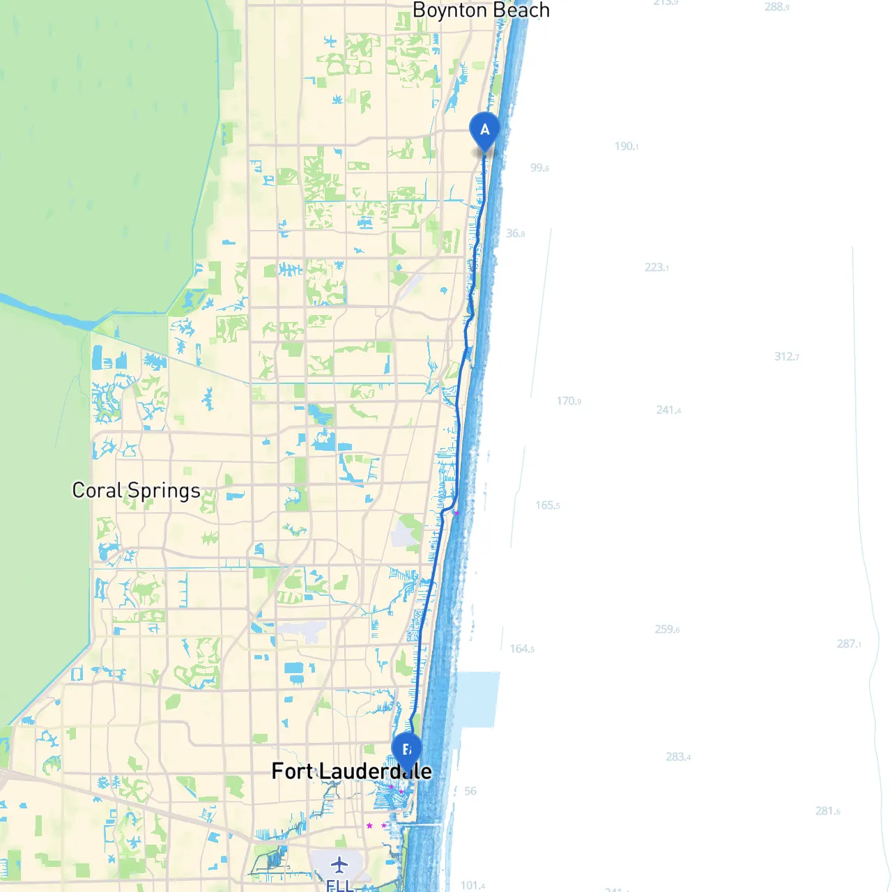 Delray Beach to Ft. Lauderdale