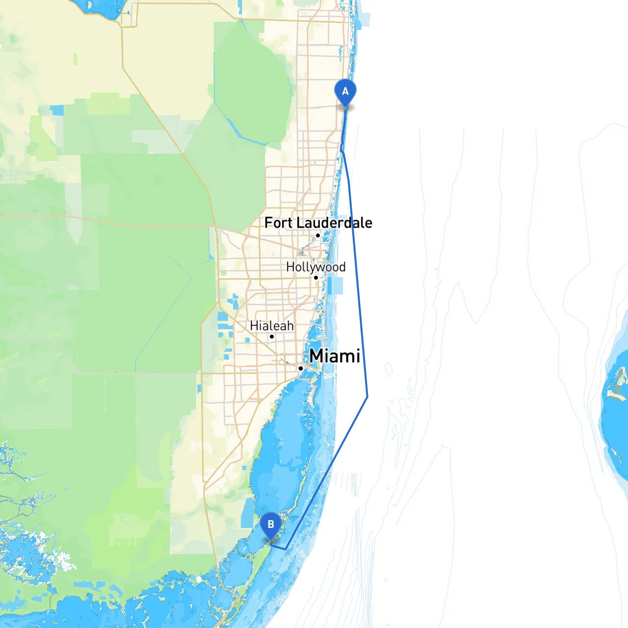 Delray Beach to Key Largo