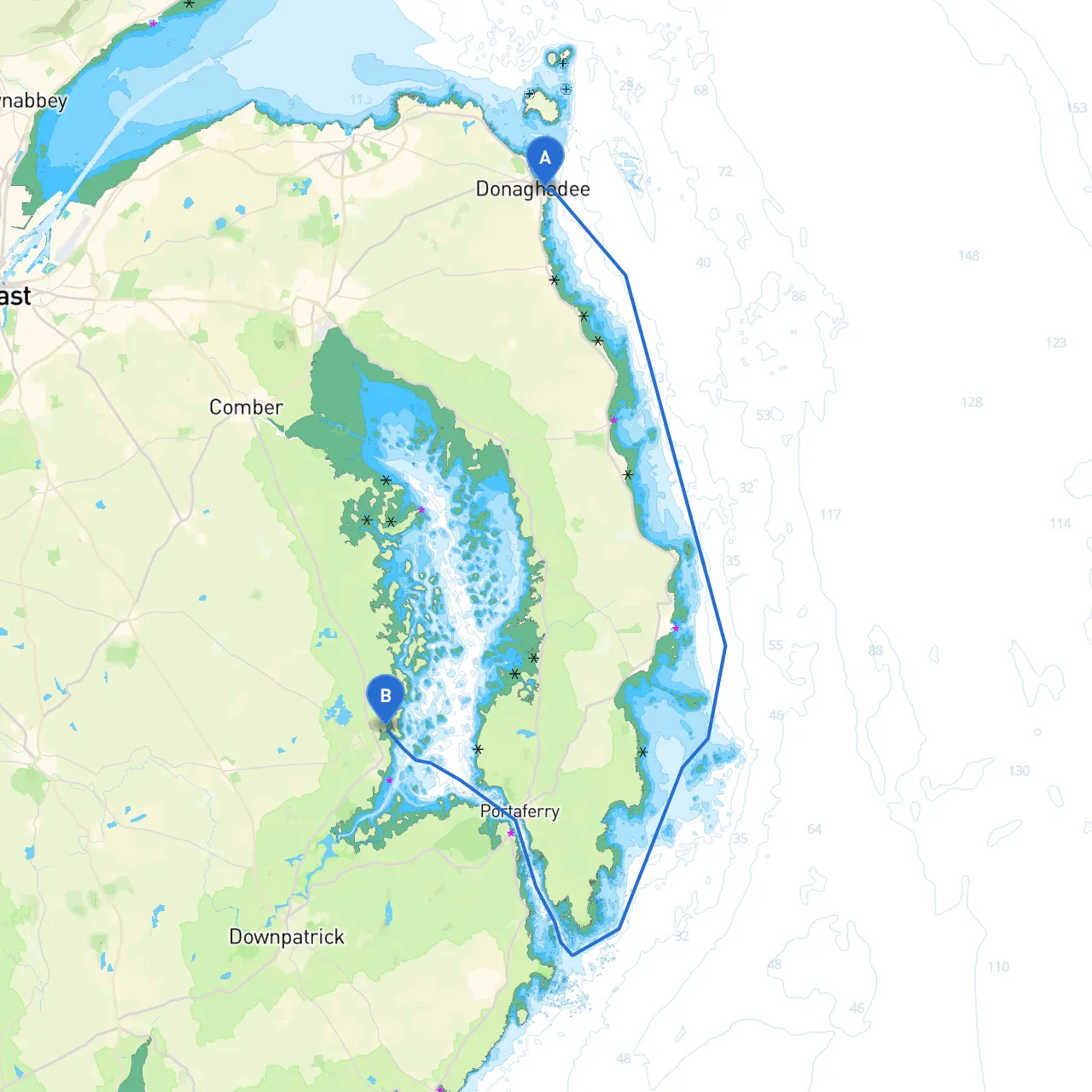 Donaghadee to Downpatrick