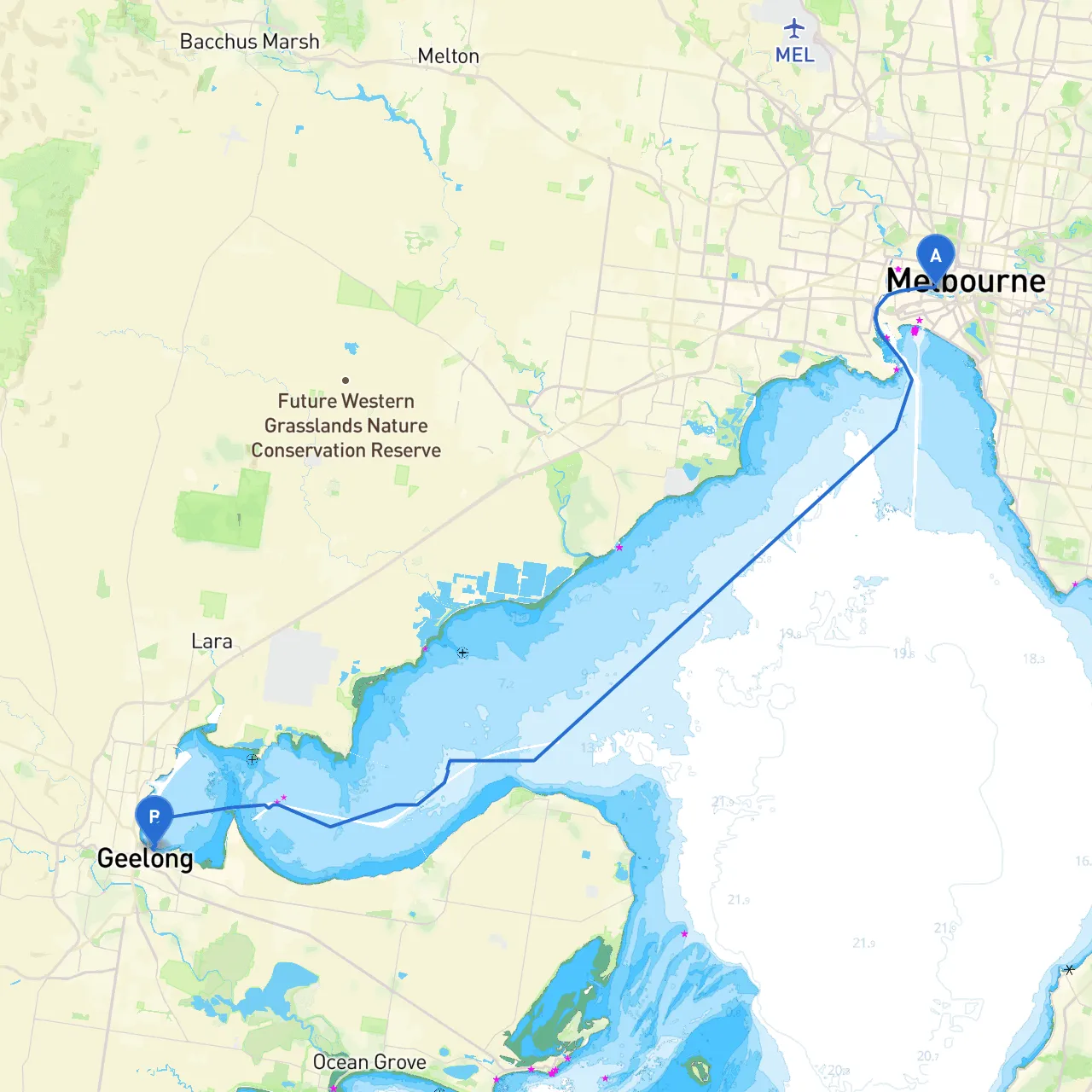 Docklands to Geelong