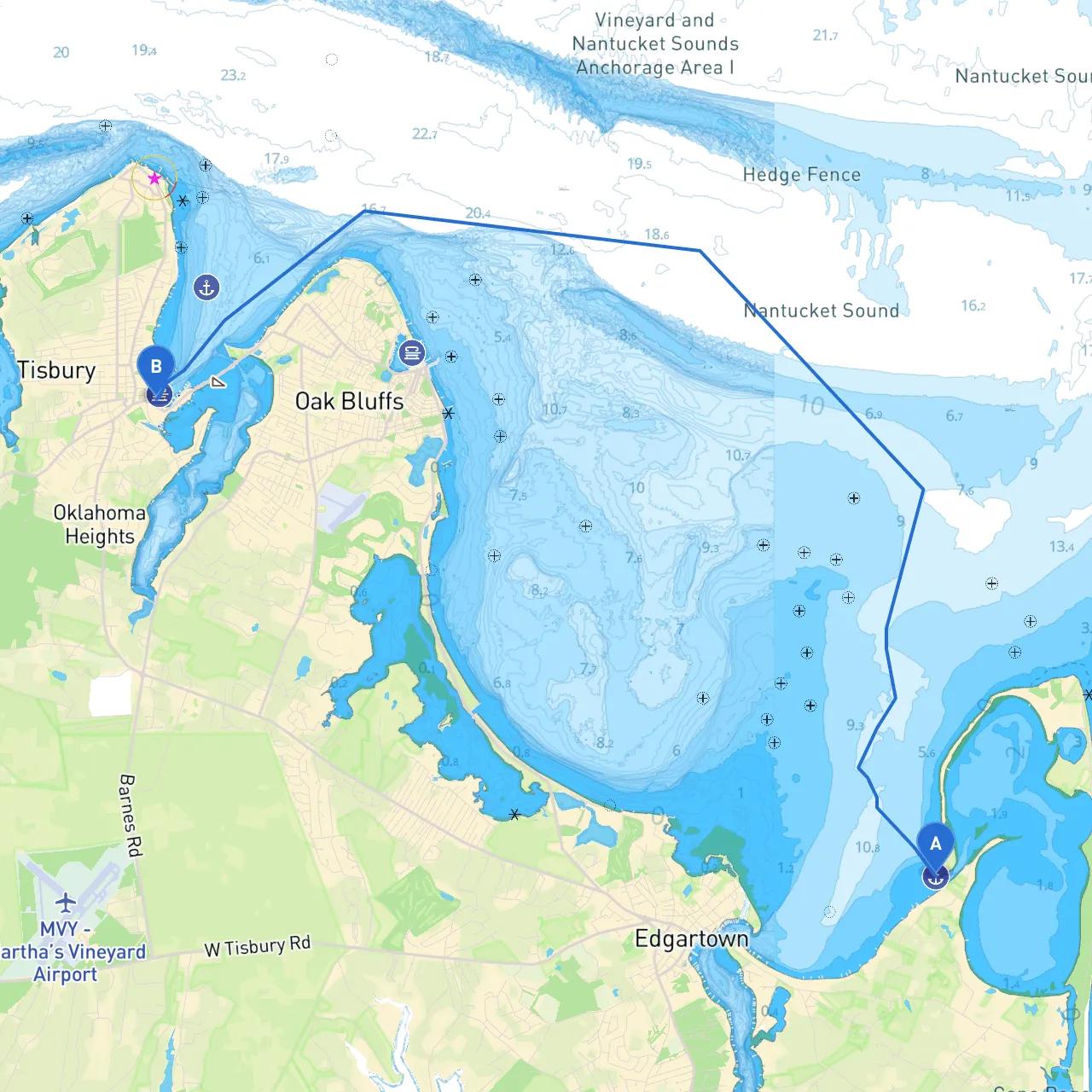 Edgartown to Vineyard Haven