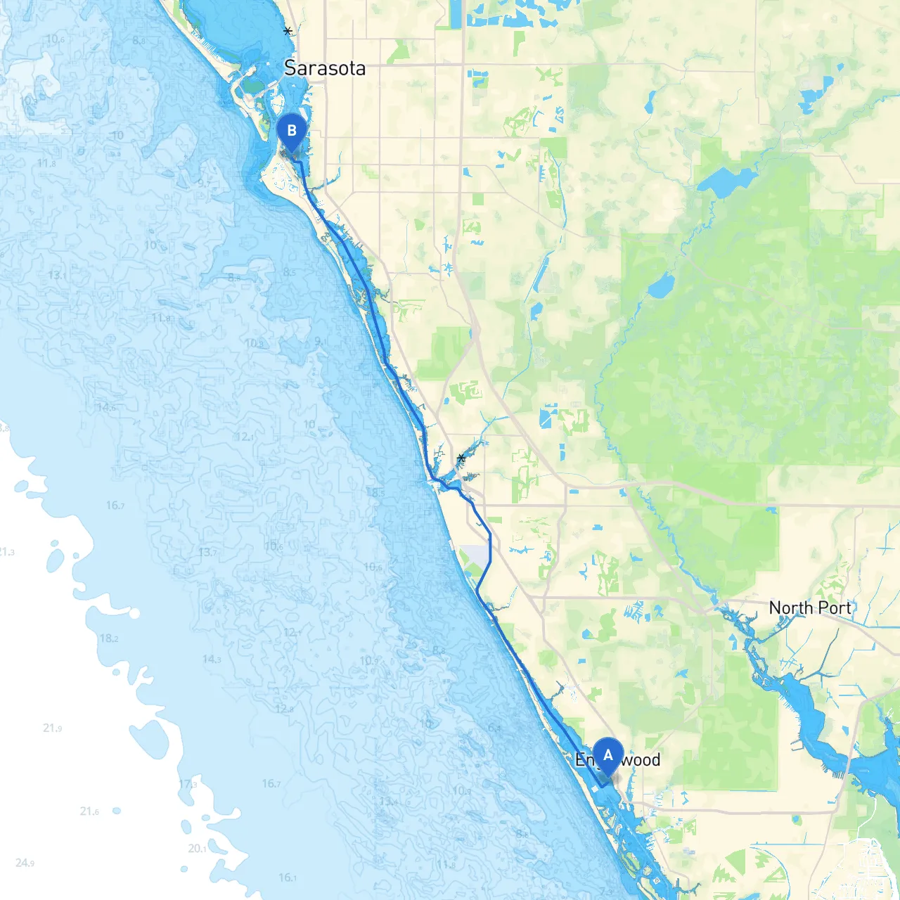 Englewood to Siesta Key