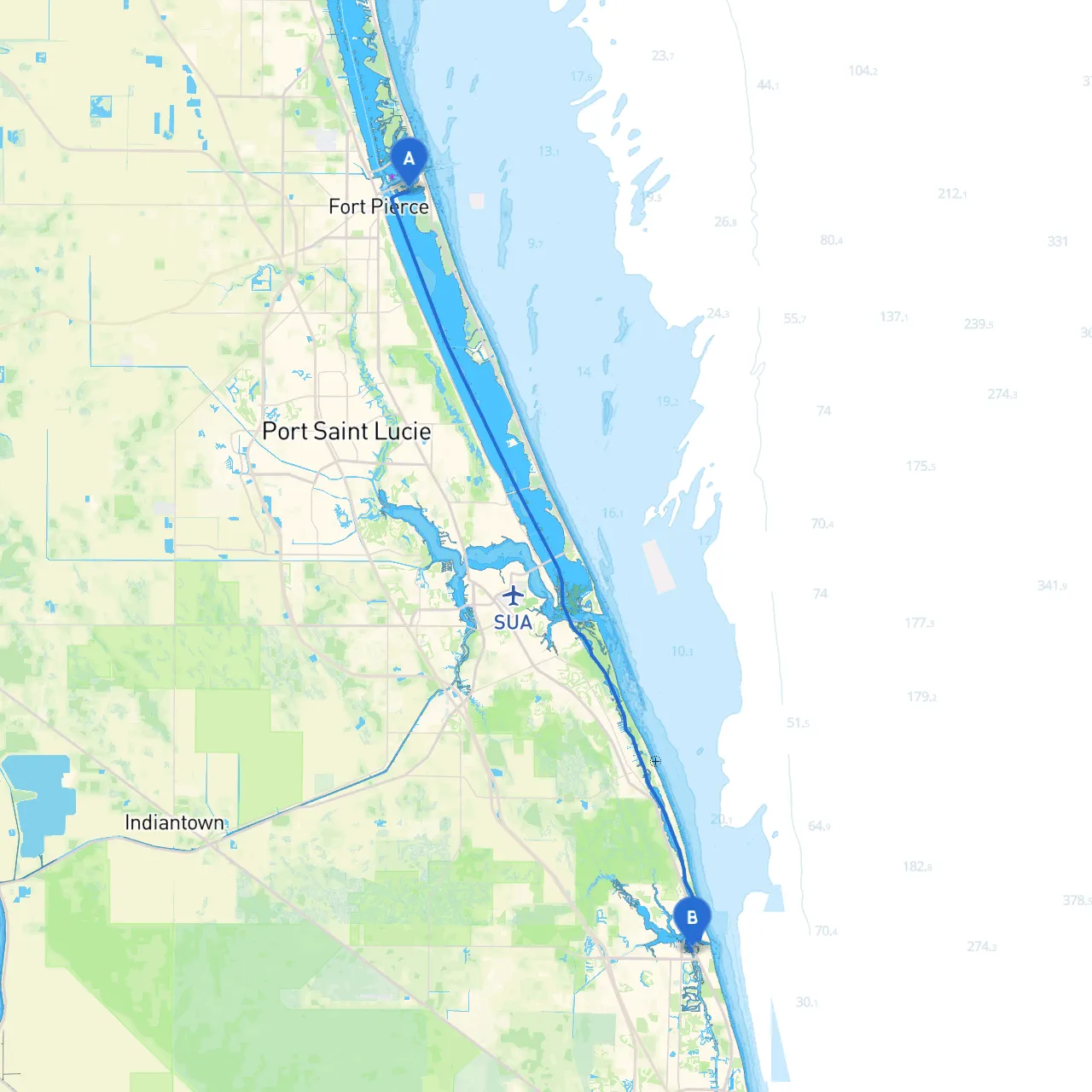 Fort Pierce to Jupiter