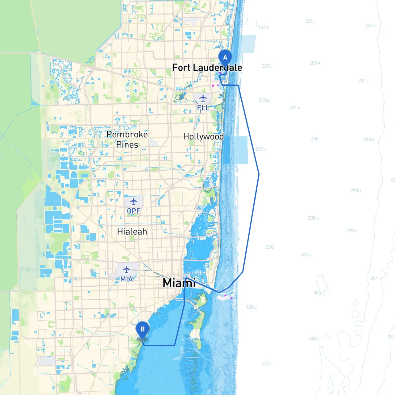 Ft Lauderdale to Coral Gables