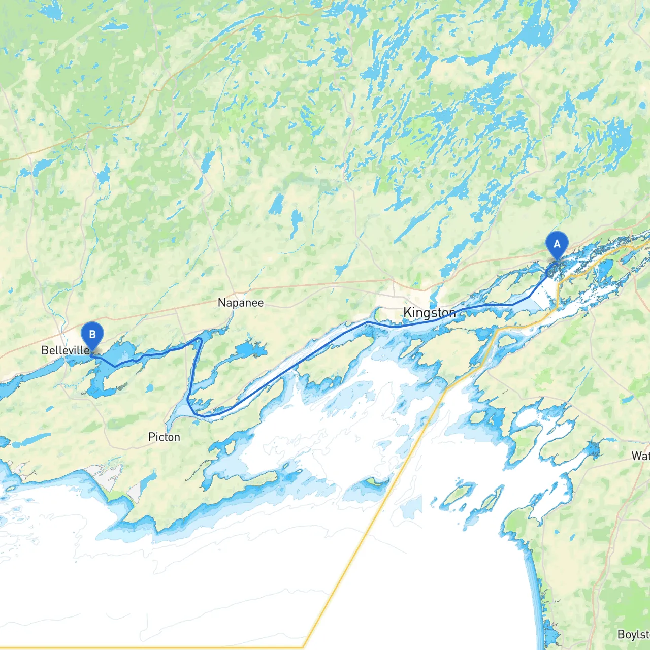 Gananoque to Belleville