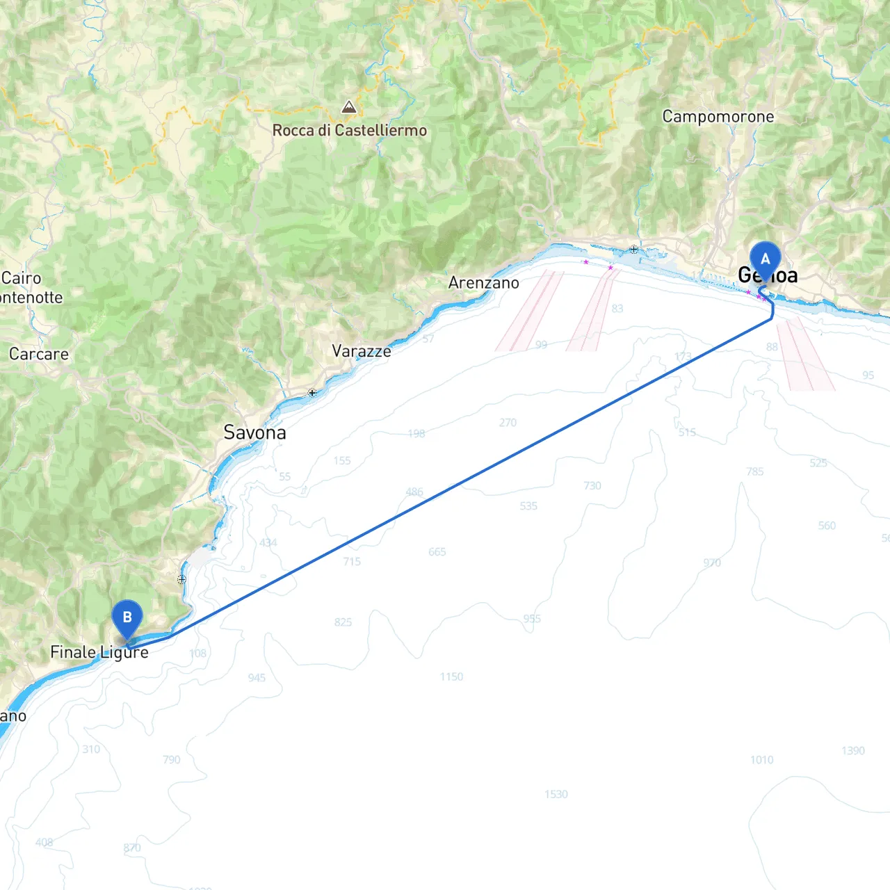 Genoa to Finale Ligure