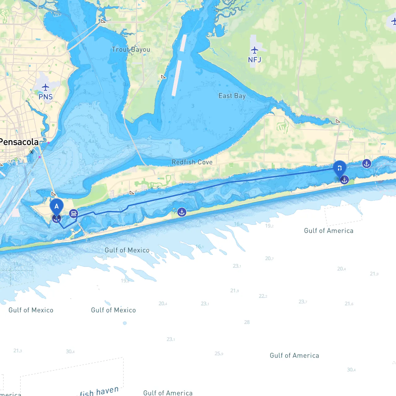 Gulf Breeze to Navarre