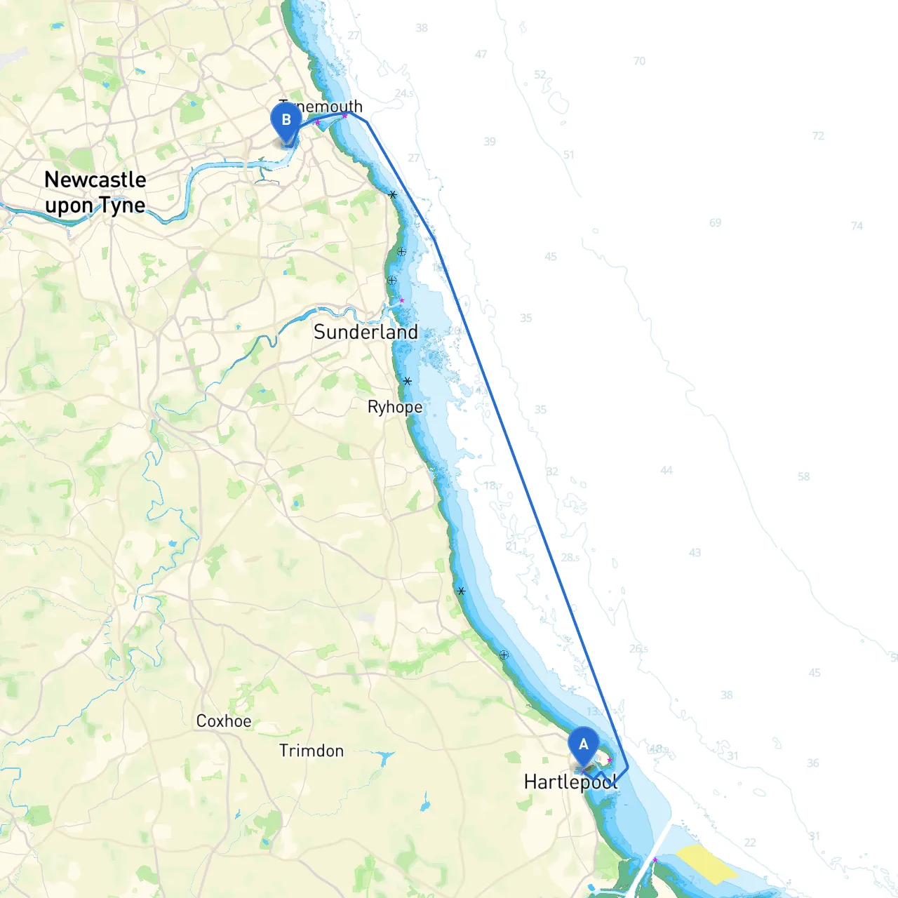 Hartlepool to North Shields