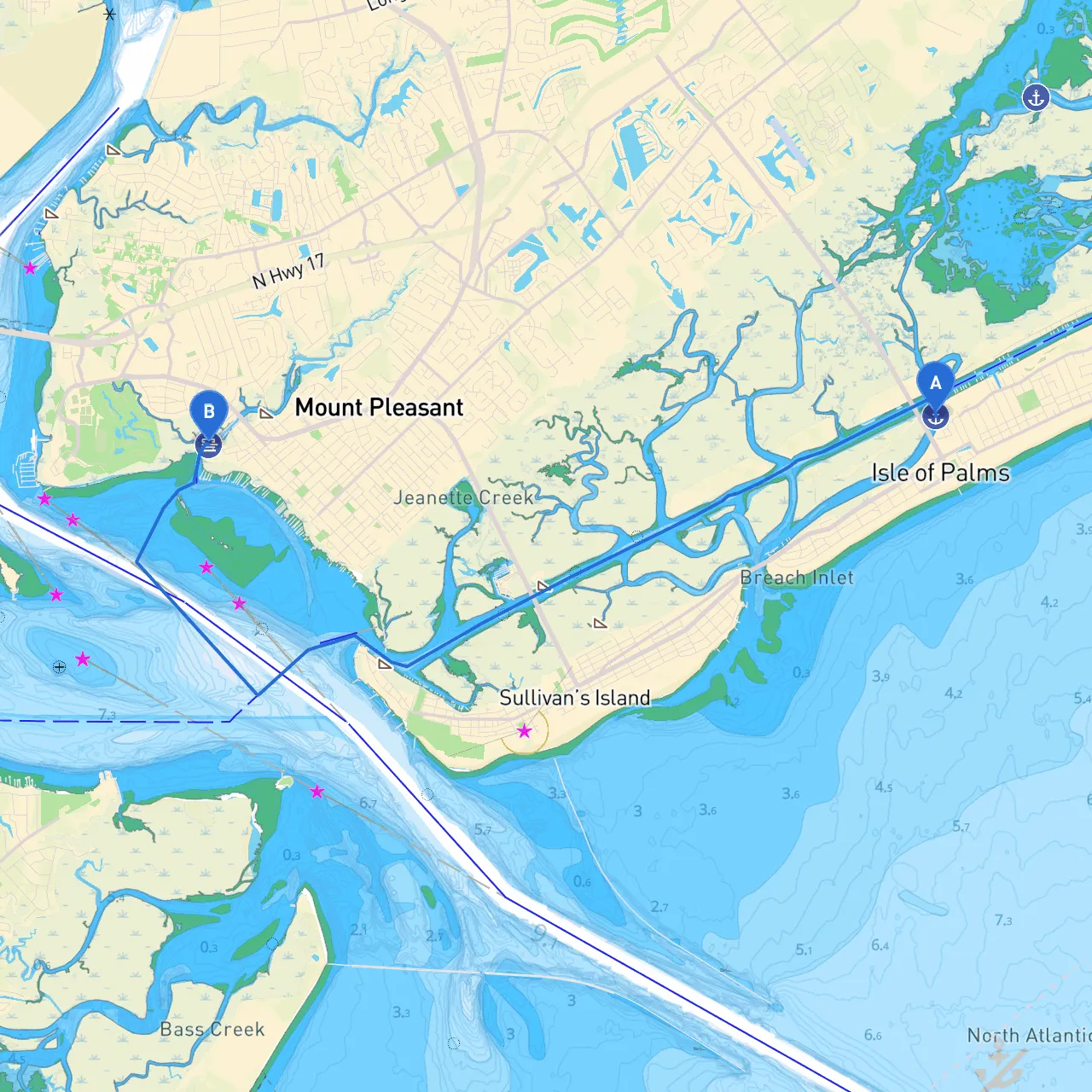 Isle of Palms to Mt. Pleasant