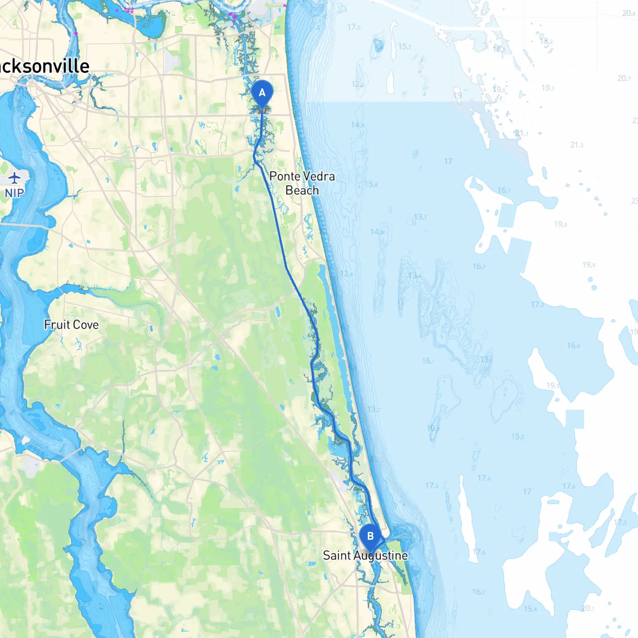 Jacksonville Beach to St Augustine